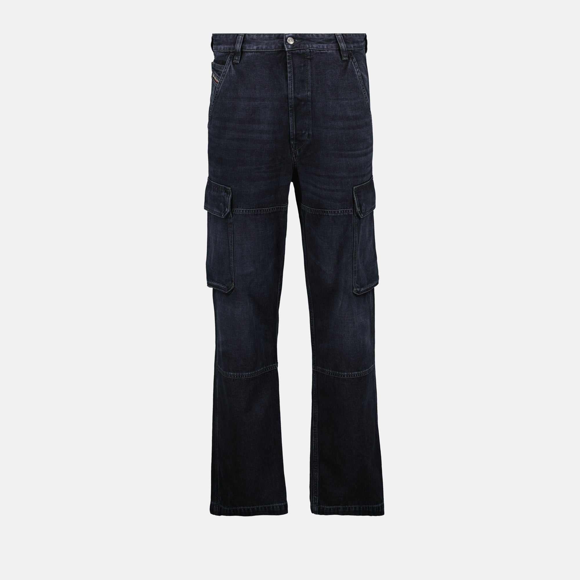 Pantalones Jeans Cargo de Mezclilla Diesel Negro Homme