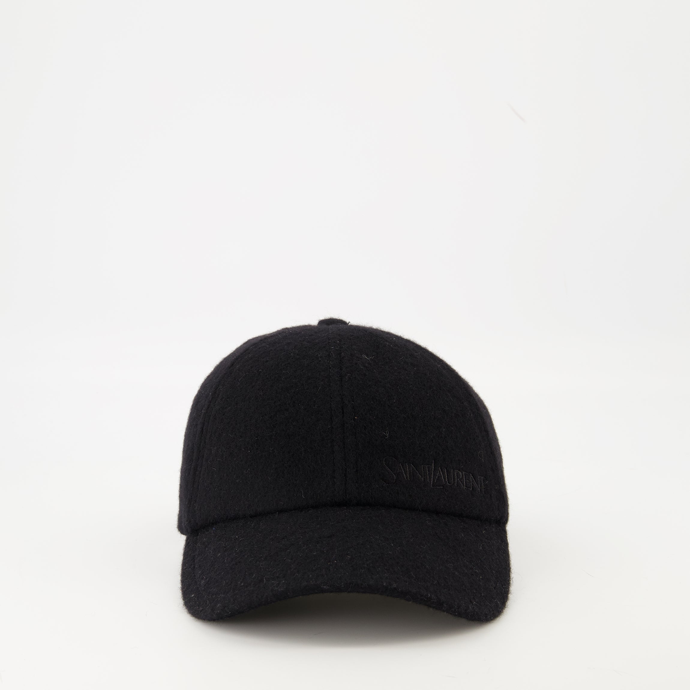 Image de l'article Casquette en cachemire de la marque Saint Laurent pour Homme - Saison Automne-Hiver 2025 - Vue de Face