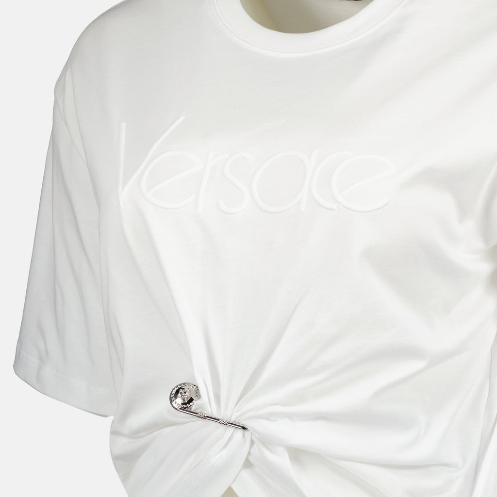 T-shirts Safety Pin T-Shirt Versace White Femme
