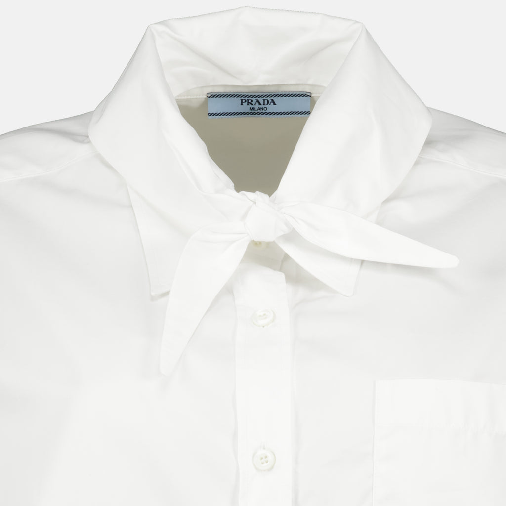 Chemises 화이트 포플린 셔츠 Prada Blanc Femme
