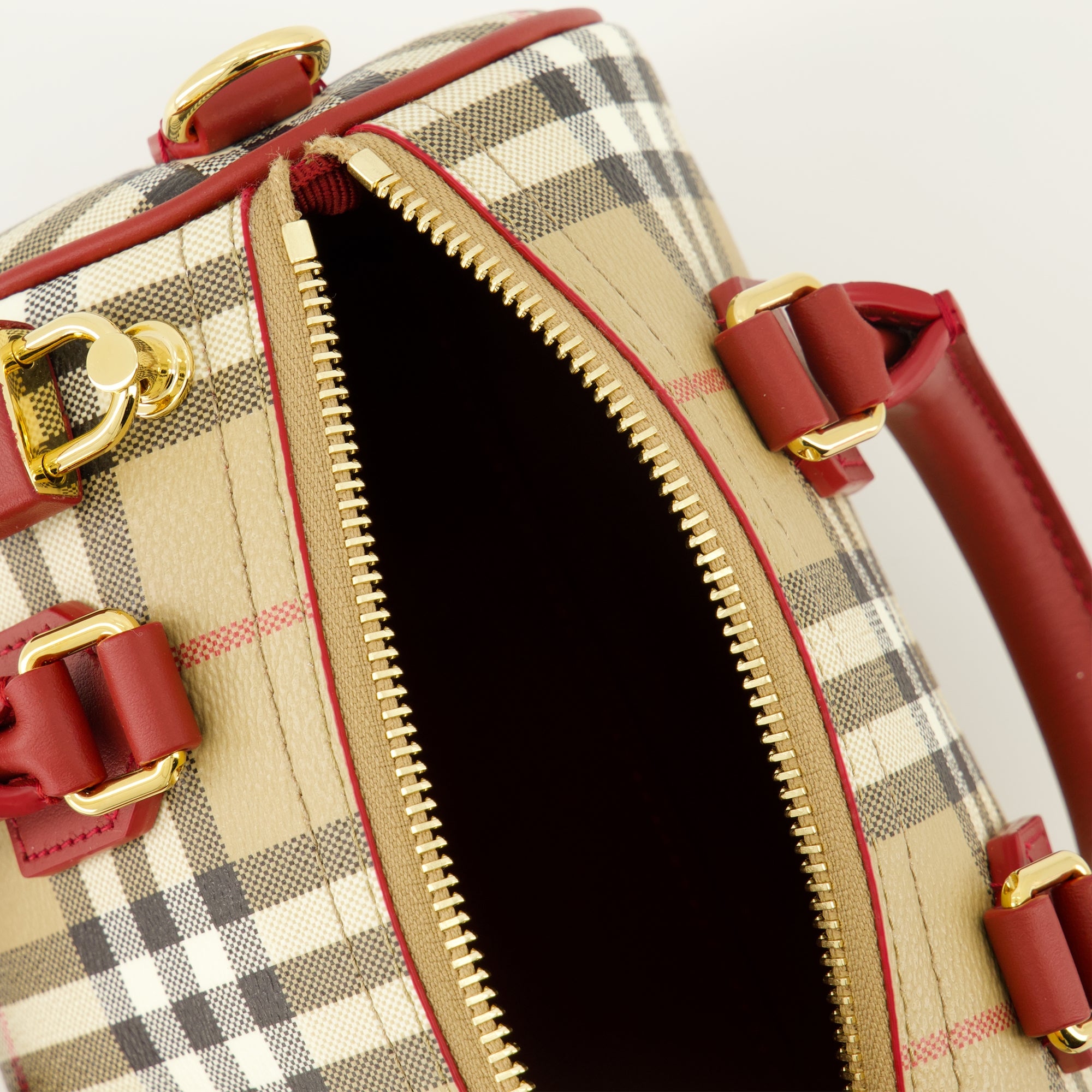 Sacs à main et épaule Mini sac Bowling Check Burberry Beige Femme