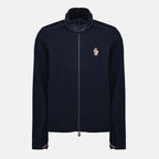 Imagen de la chaqueta de forro polar azul marino de la marca Moncler Grenoble para hombre - Temporada Otoño-Invierno 2025 - Vista frontal