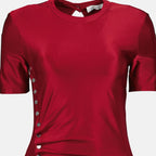Robes Rotes Drapiertes Kleid Rabanne Rouge Femme