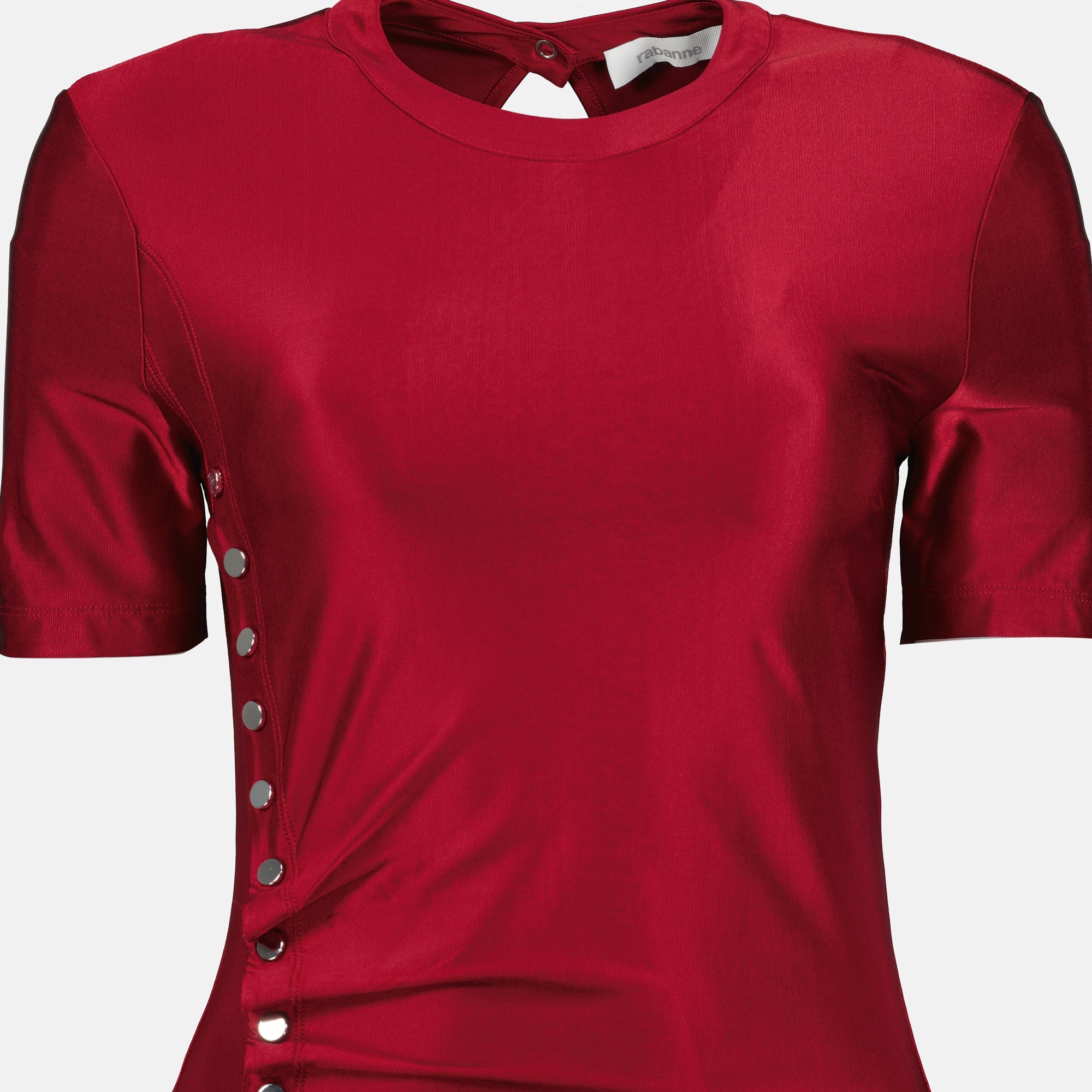 Robes Abito Drappeggiato Rosso Rabanne Rouge Femme