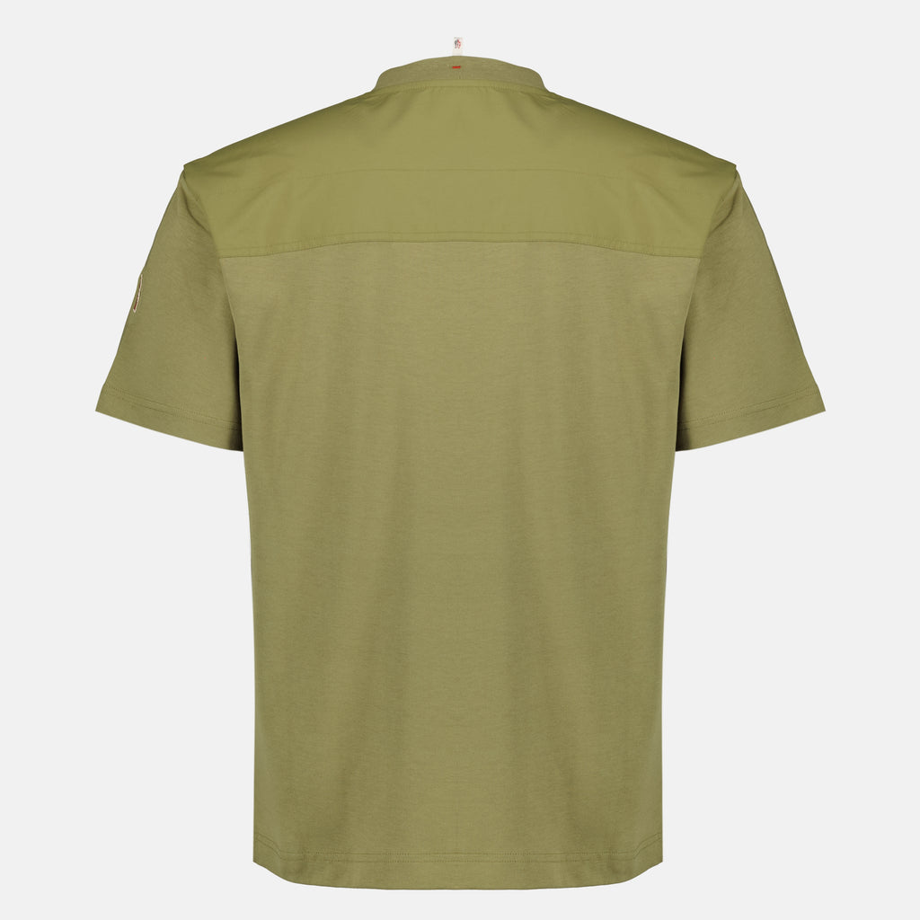 T-shirts T-shirt in cotone con tasca khaki Moncler Grenoble Kaki Homme
