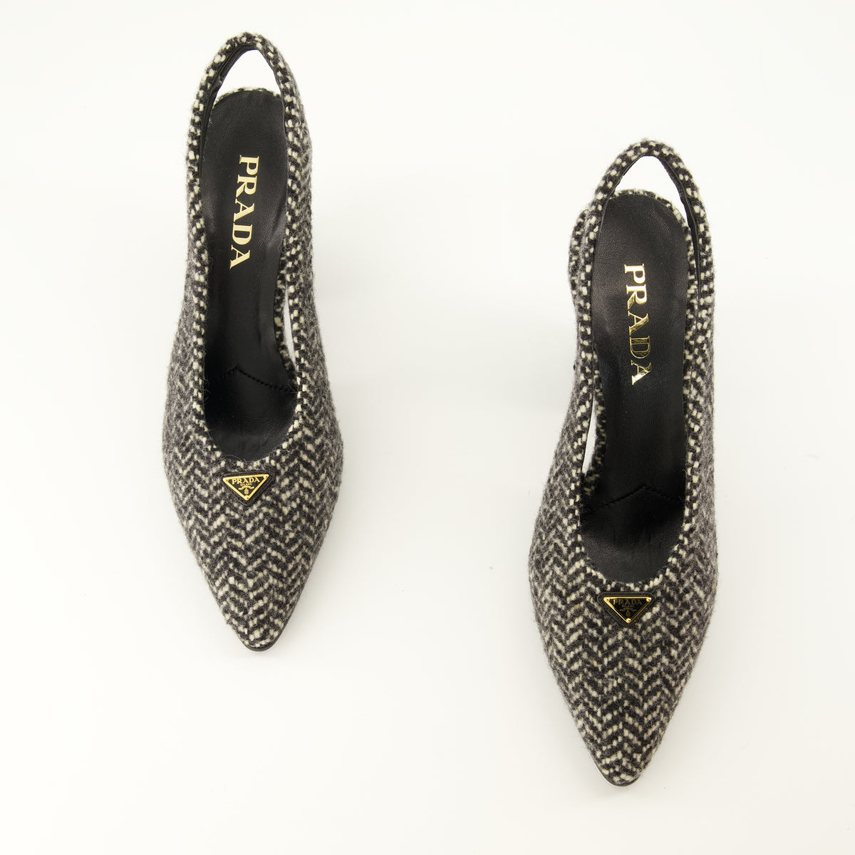 Escarpins シェブロンヒール Prada Gris Femme