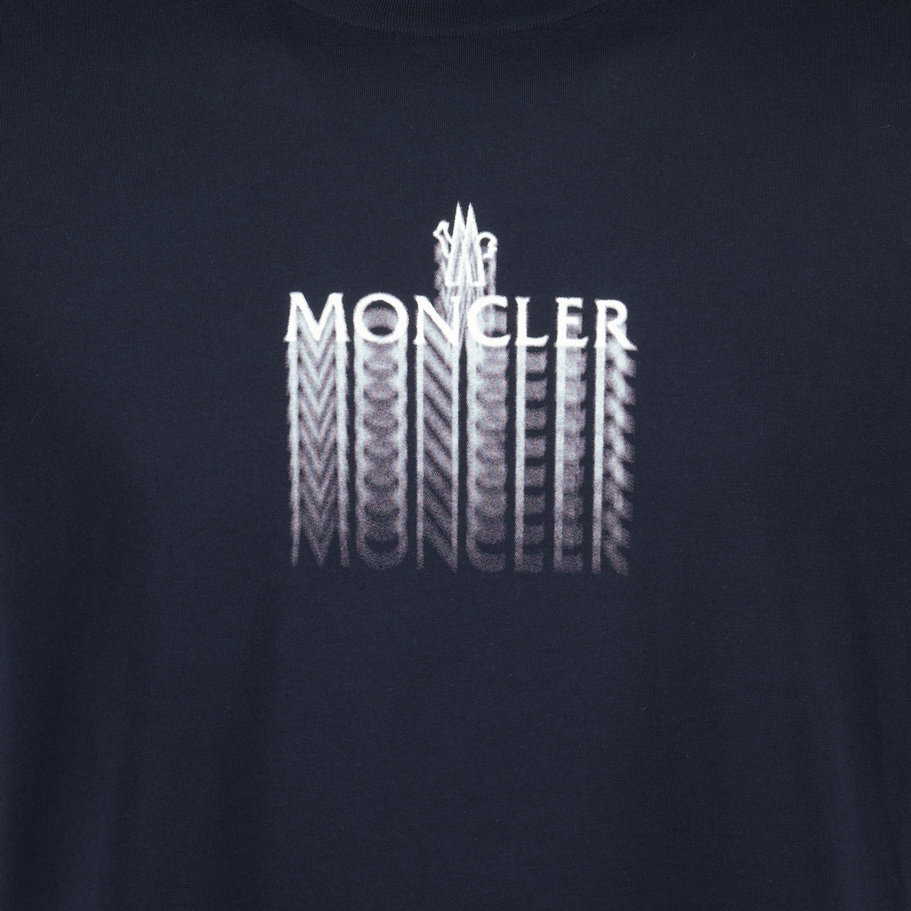 T-shirts Faded Logo T-Shirt Moncler Dark blue Homme