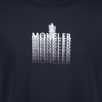 Camisetas T-Shirt com Logotipo Desbotado Moncler Azul escuro Homme