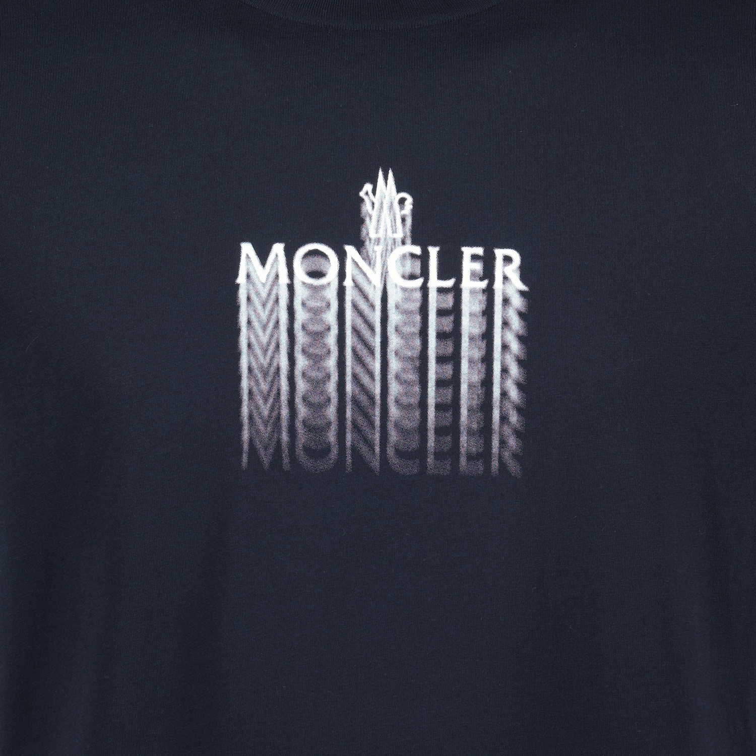 T-shirt T-shirt con Logo Sbiadito Moncler Blu scuro Homme