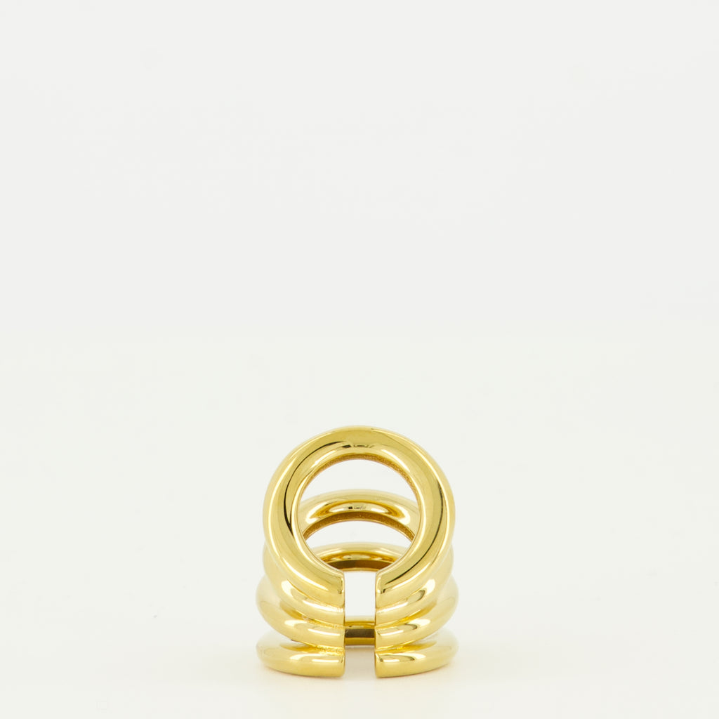 Image de l'article Boucle d'oreille Punk doré de la marque Rabanne pour Femme - Saison Printemps-Été 2026 - Vue de Dos