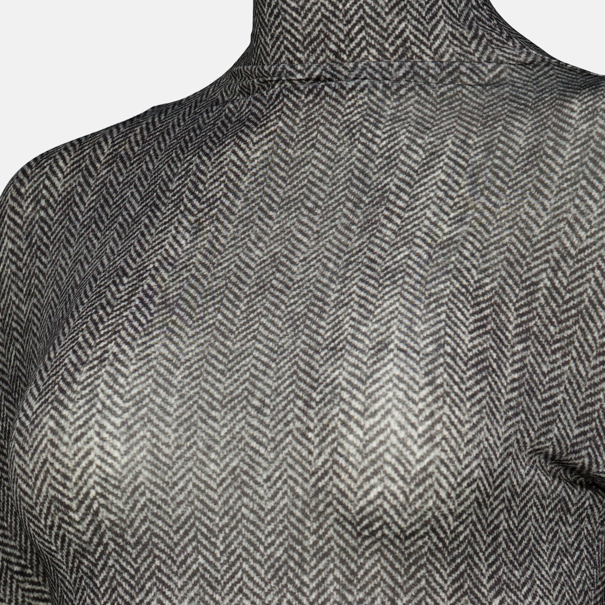 Tops Body a Motivo Chevron Mm6 Gris Femme