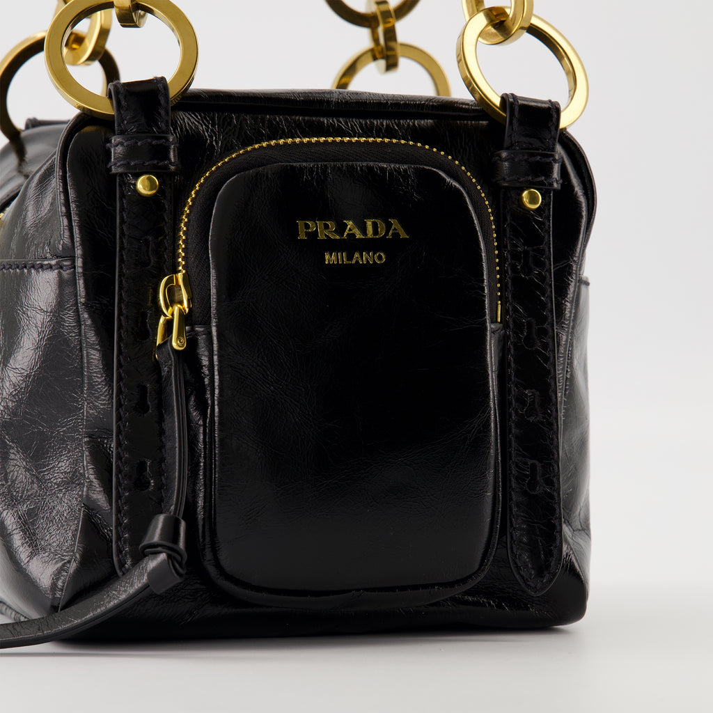 ハンドバッグ・ショルダーバッグ ミニ ダングルバッグ Prada 黒 Femme