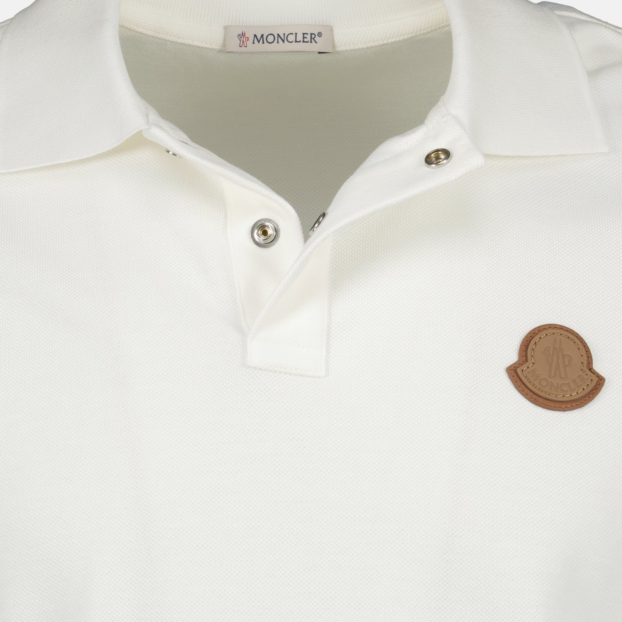 Image of the Moncler logo polo for men - Autumn-Winter 2025 Season - Detailed View_2