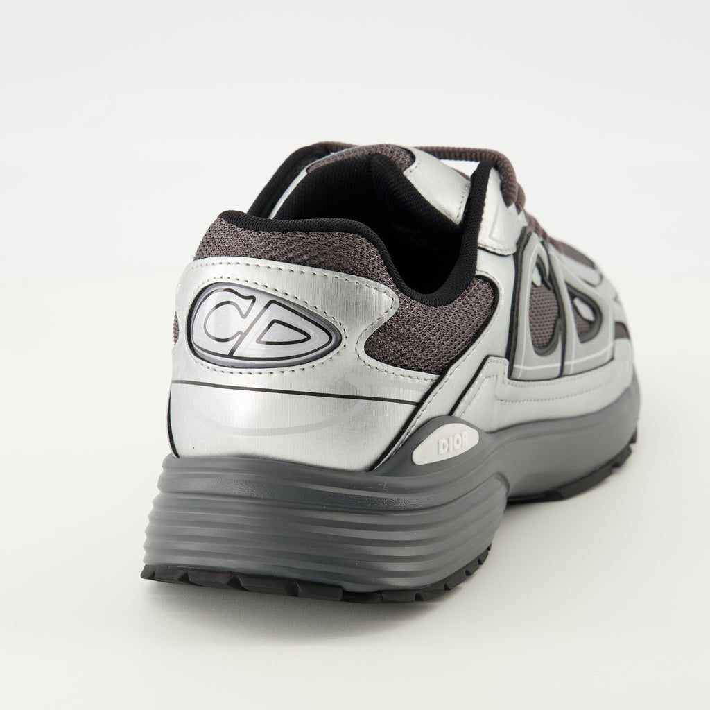 Bild des B30 Sneakers in Grau und Schwarz von Dior für Herren - Herbst-Winter-Saison 2025 - Rückansicht
