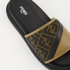Open shoes Fendi Diagonal Sandals Fendi Brown Homme