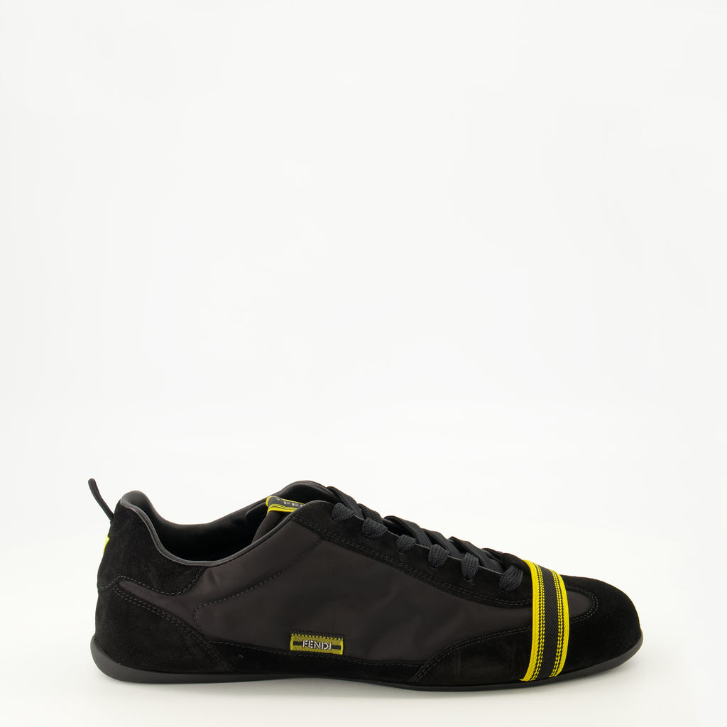 Baskets ブラックラップスニーカー Fendi Noir Homme
