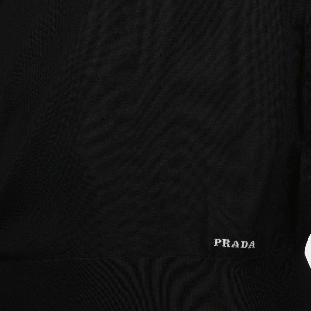 ポロシャツ シルクポロ Prada 黒 Homme