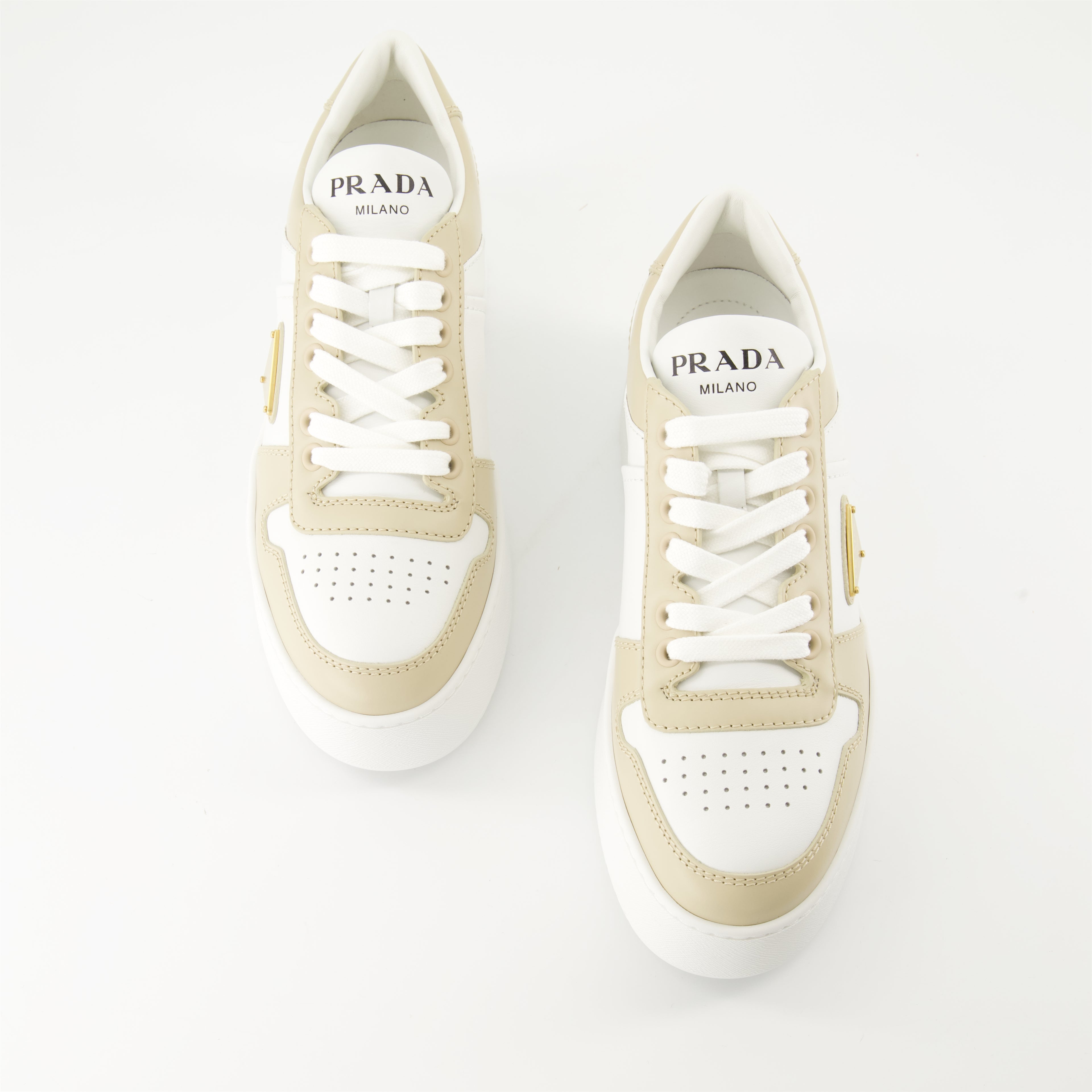 Sneakers Downtown Platform Sneakers Prada Beige Femme
