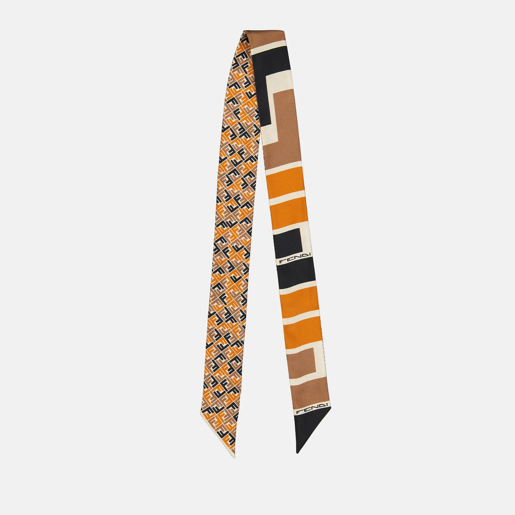 Sciarpe e guanti Wrappy en soie FF Fendi Arancia Femme