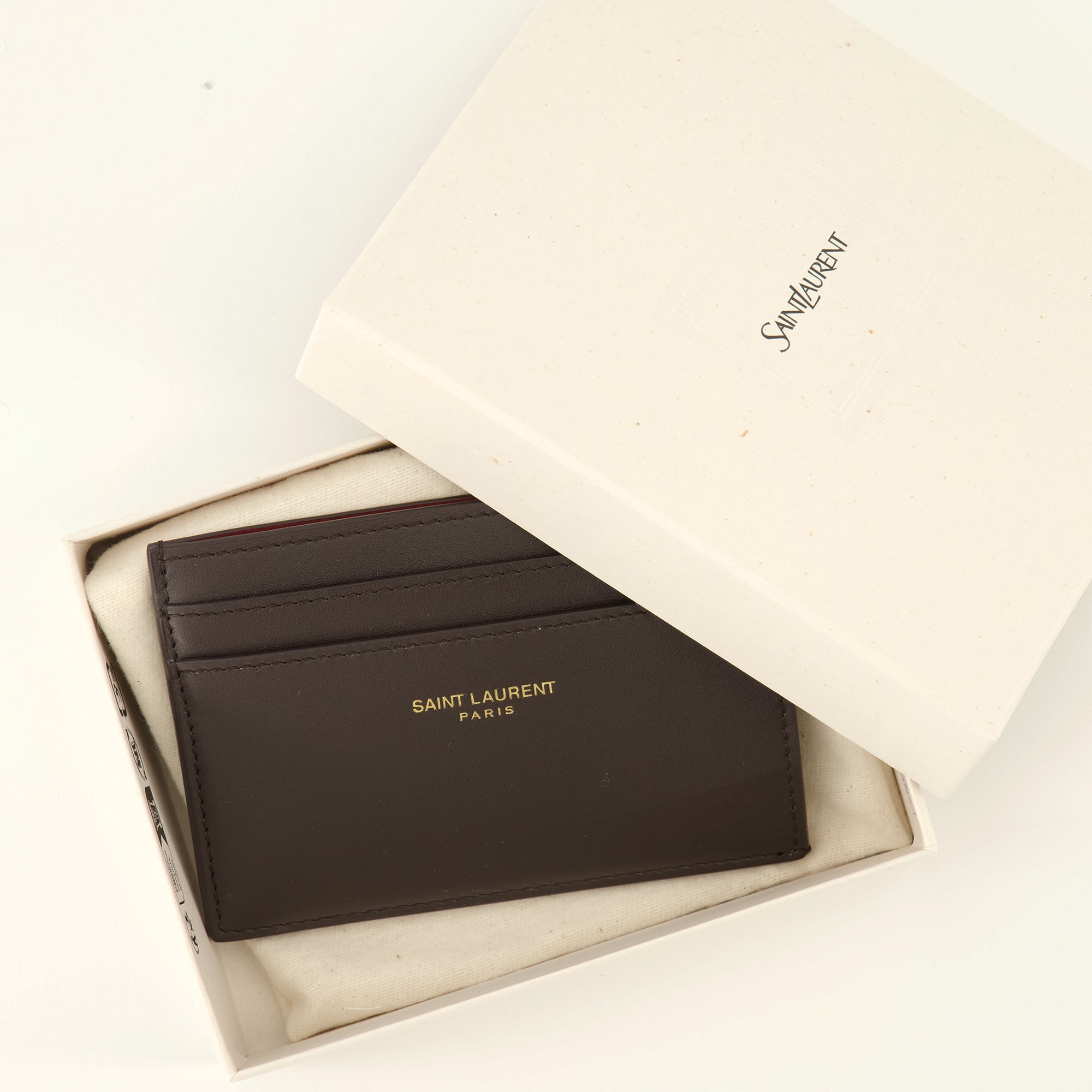Petite maroquinerie Brown Leather Card Holder Saint Laurent Paris Saint Laurent Marron Homme