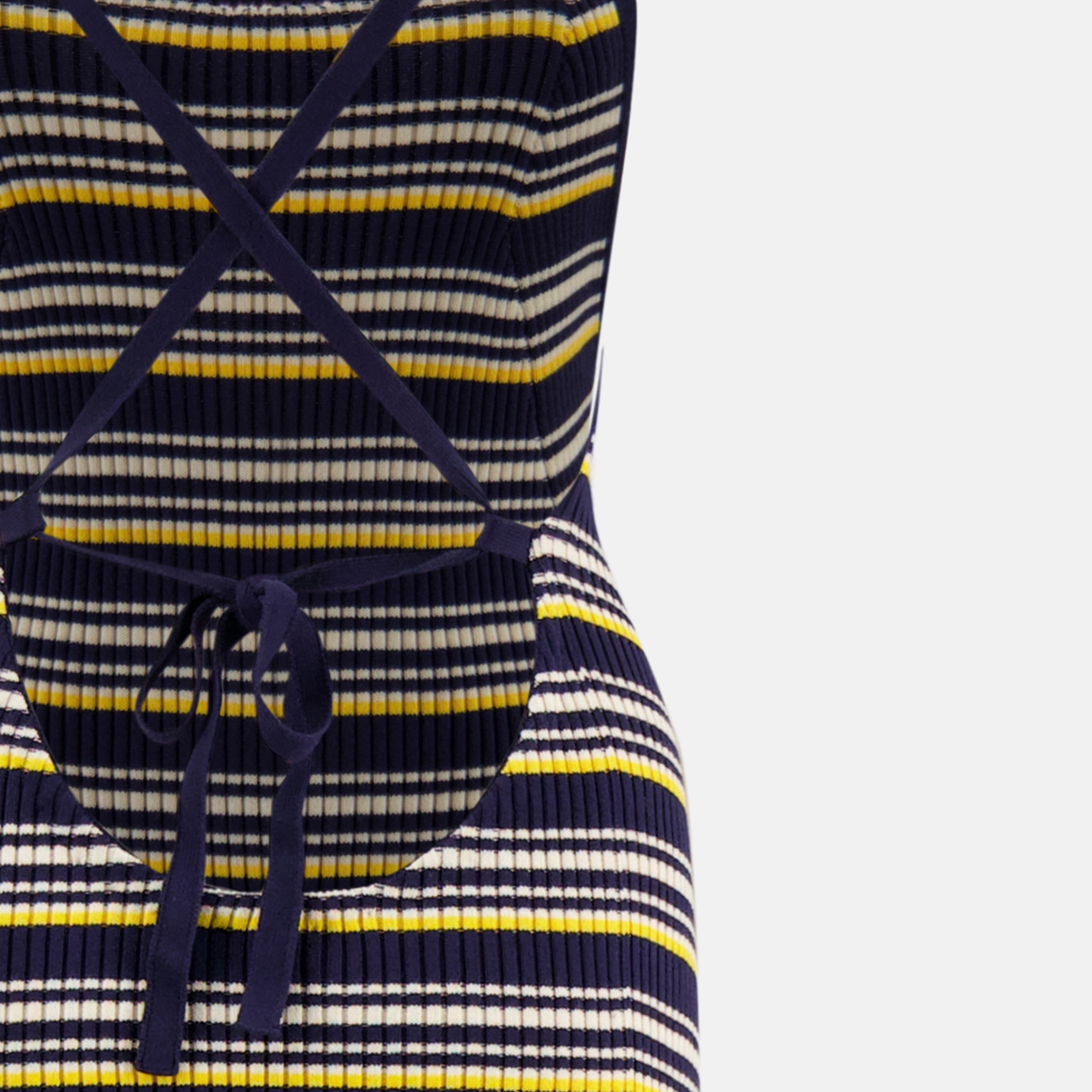 Robes Robe en maille rayée bleu Miu Miu Bleu foncé Femme