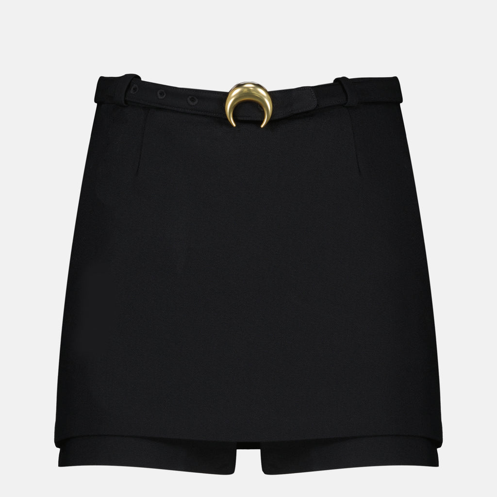 Shorts Gonna Mini Nera-Corta Marine Serre Noir Femme