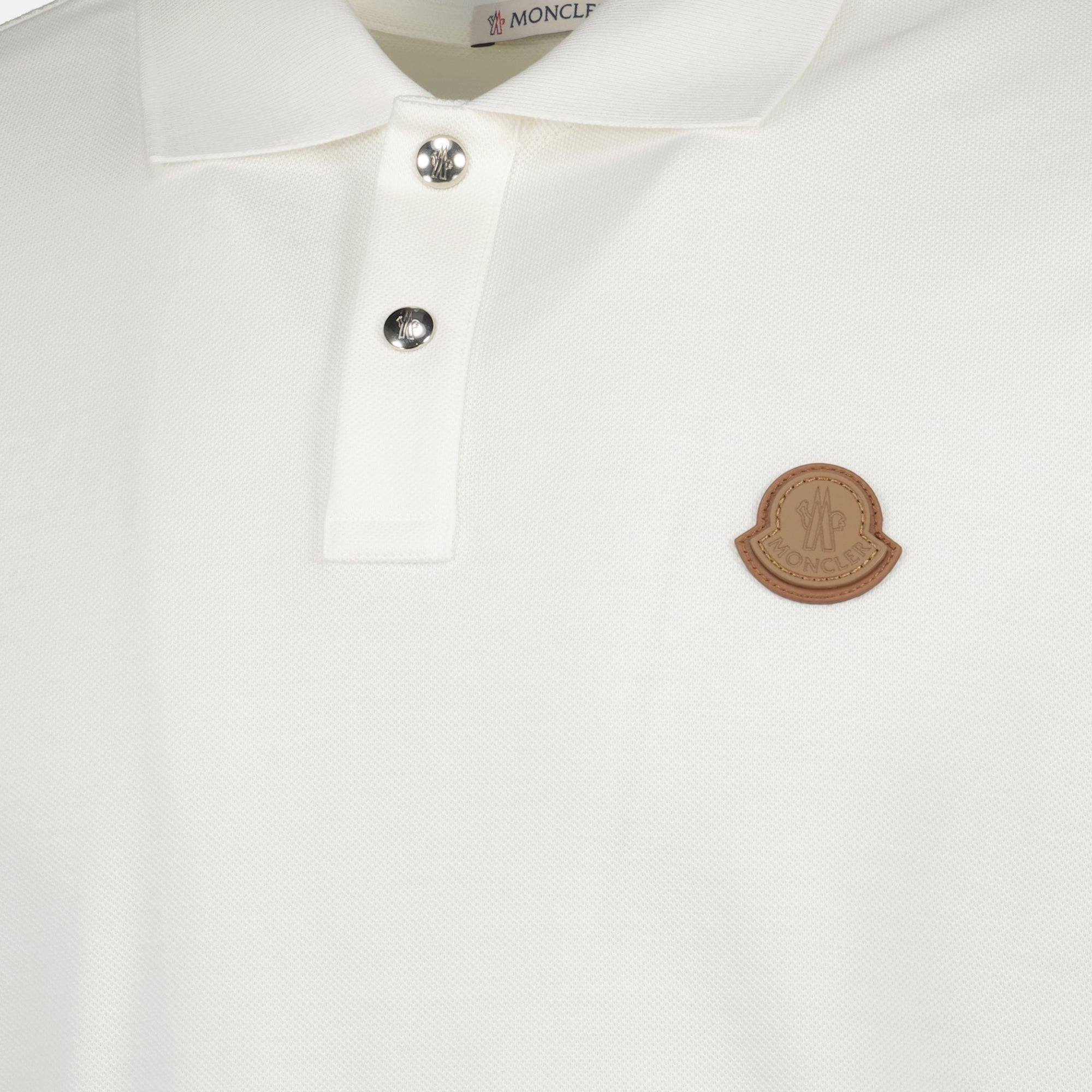 Image of the Moncler logo polo for men - Autumn-Winter 2025 Season - Detailed View_1