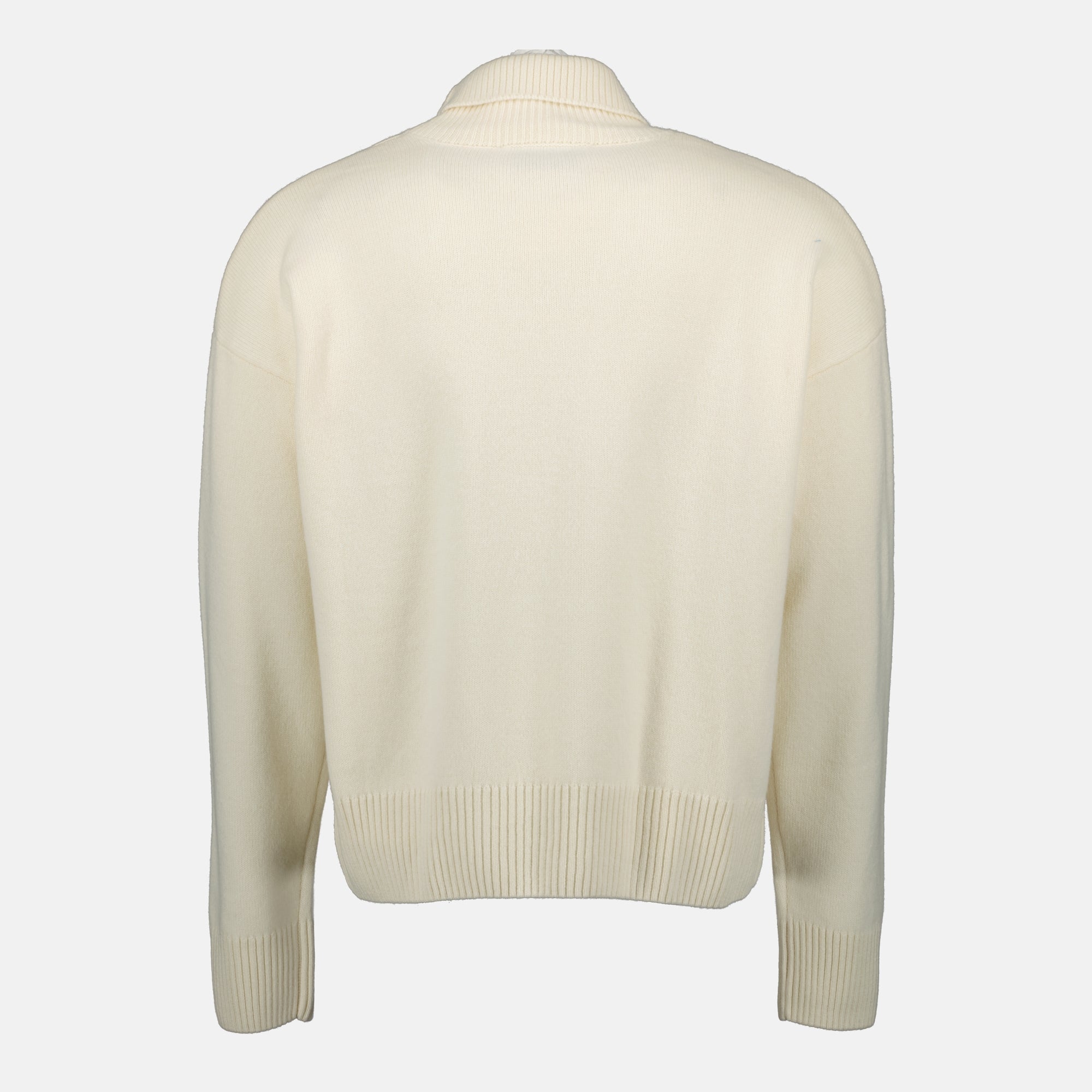Image of the article Ami heart turtleneck sweater from the brand Ami PARIS for Unisex - Autumn-Winter Season 2025 - Detailed View_2