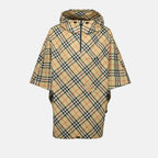 Giacche Cappotto a Plaid Check Burberry Beige Unisex