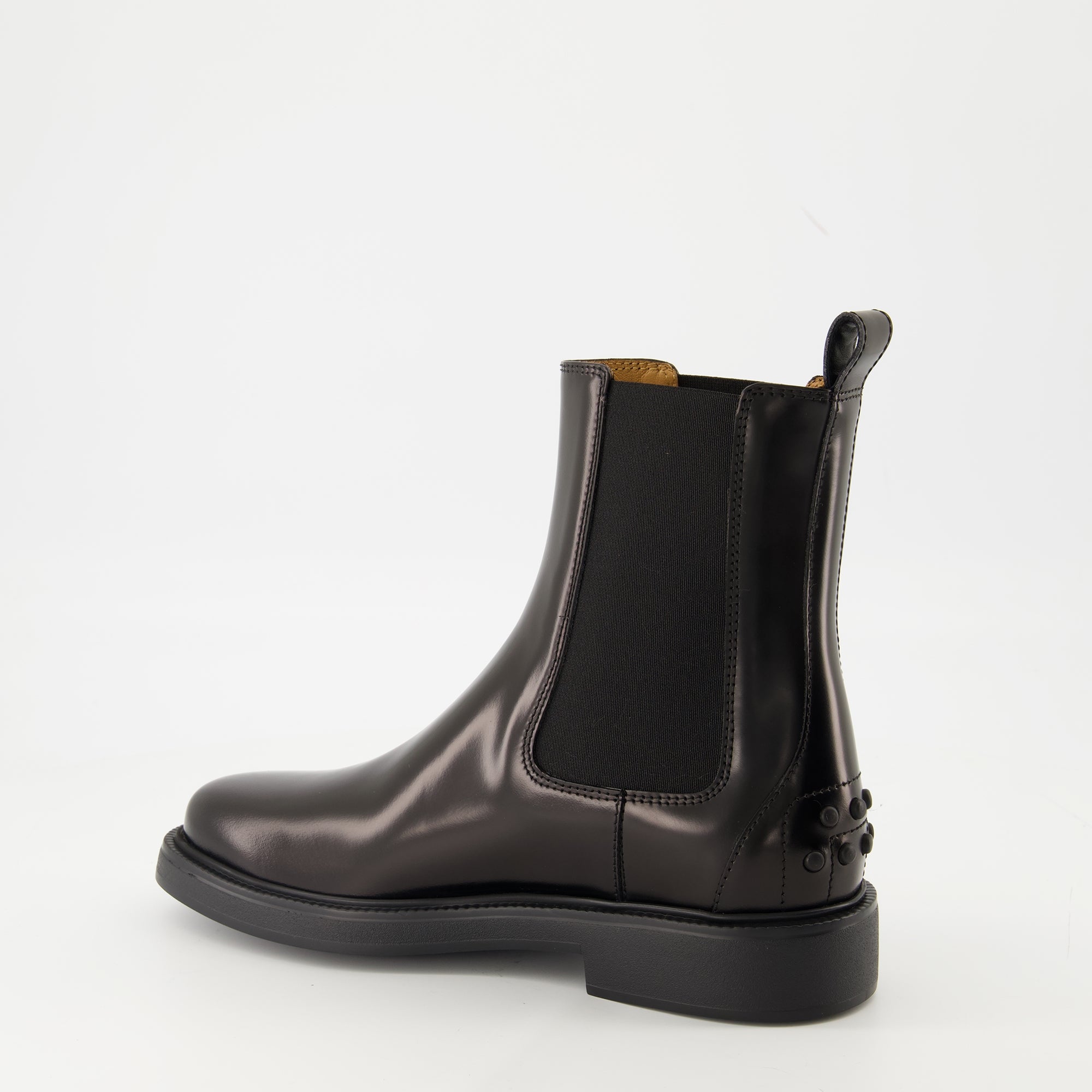 Image of Tod's Women's Leather Ankle Boots - Autumn-Winter 2025 - Right Three-Quarter Back View