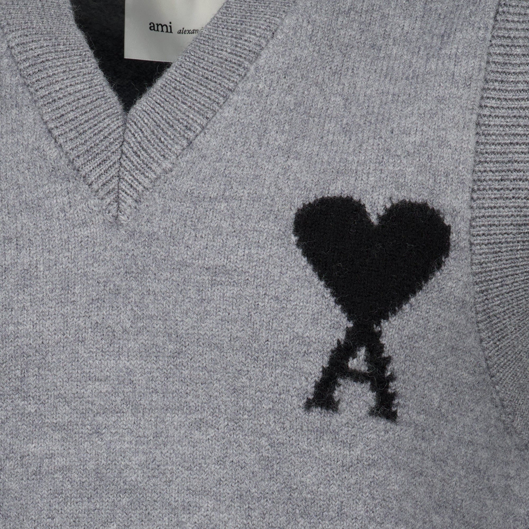 Maille Grauer ärmelloser Pullover AMI de Coeur Ami PARIS Gris Homme