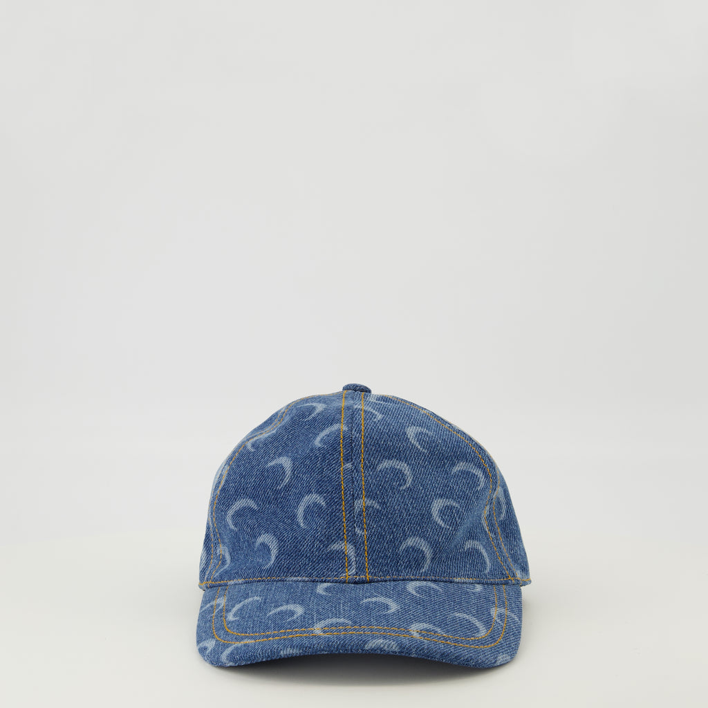 Imagen del gorro Moon de denim de la marca Marine Serre para Unisex - Temporada Otoño-Invierno 2025 - Vista Frontal