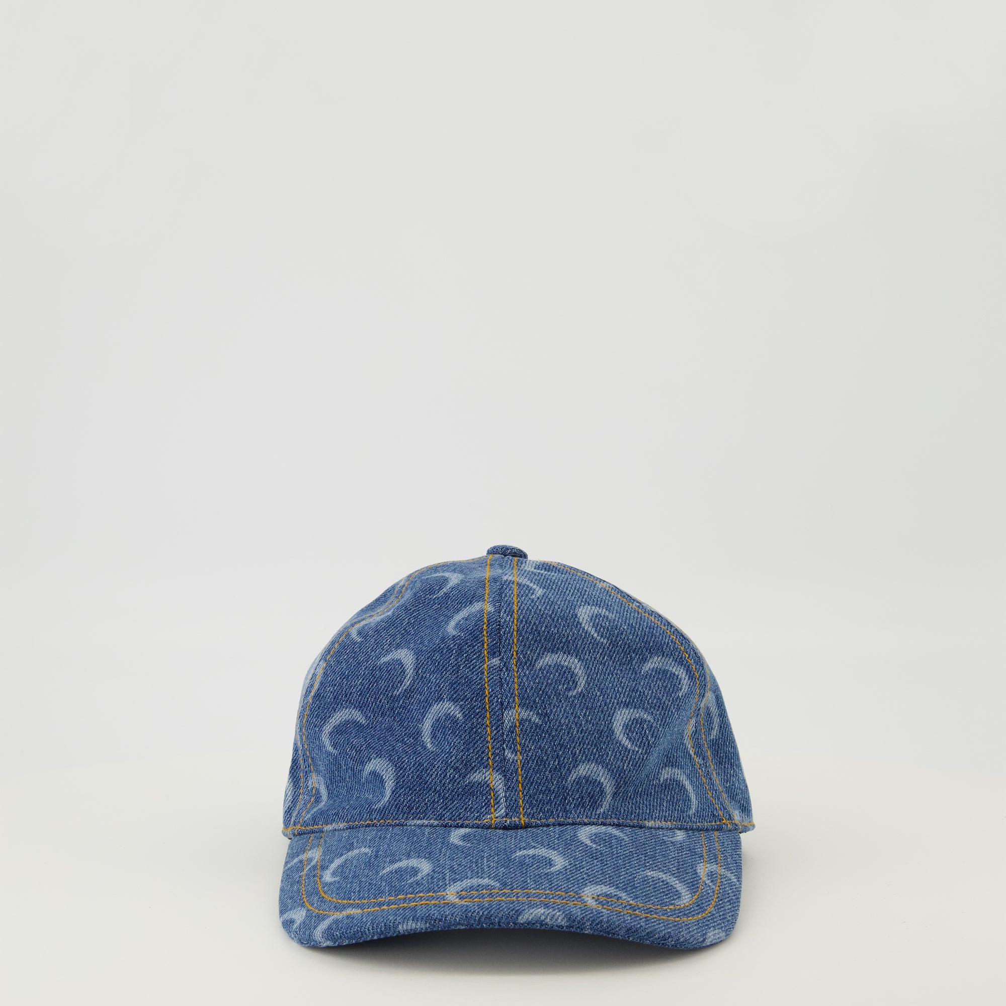 Image de l'article Casquette Moon en denim de la marque Marine Serre pour Unisex - Saison Automne-Hiver 2025 - Vue de Face