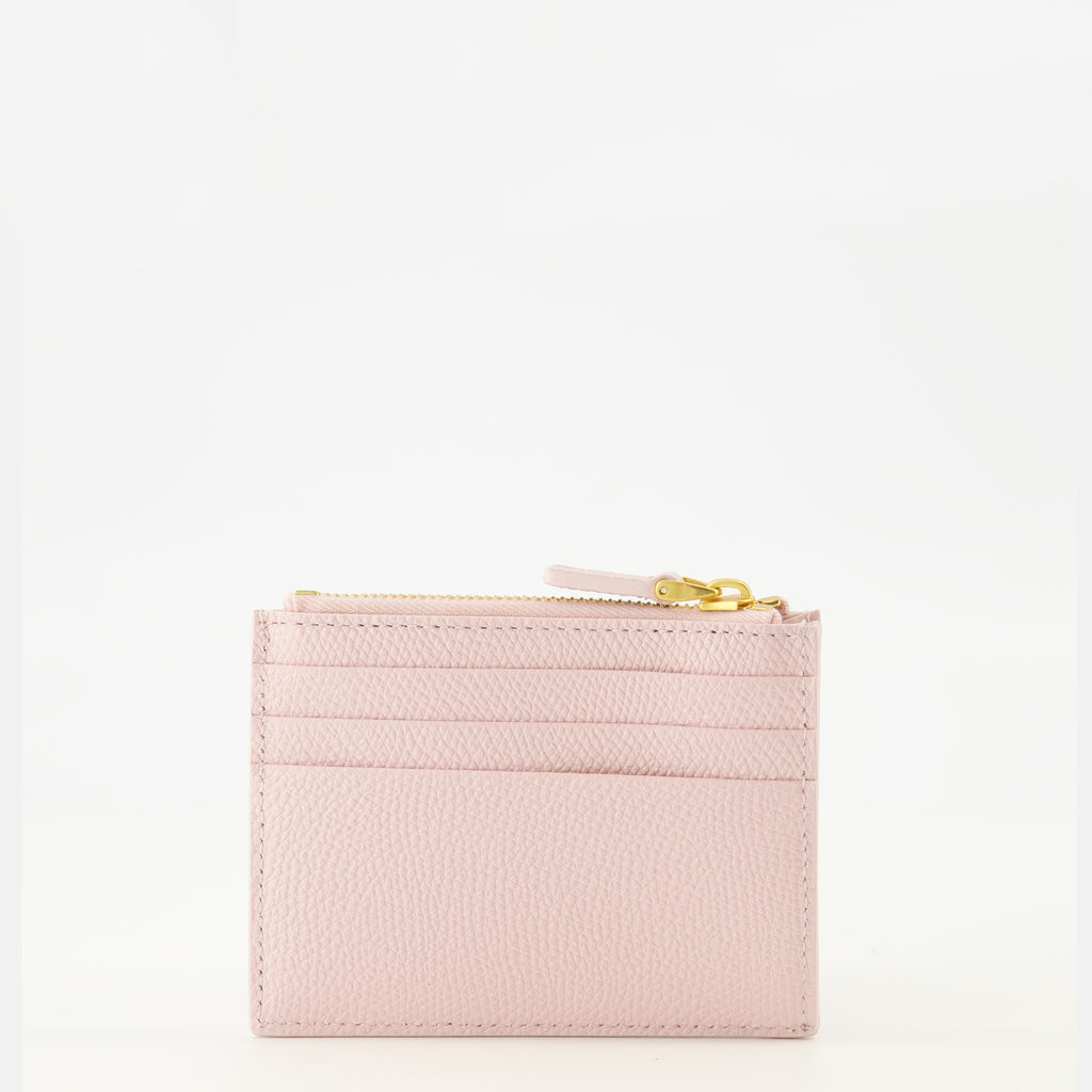 Image of the Cherryfic pink cardholder from the brand Valentino Garavani for Women - Spring-Summer 2026 - Back View