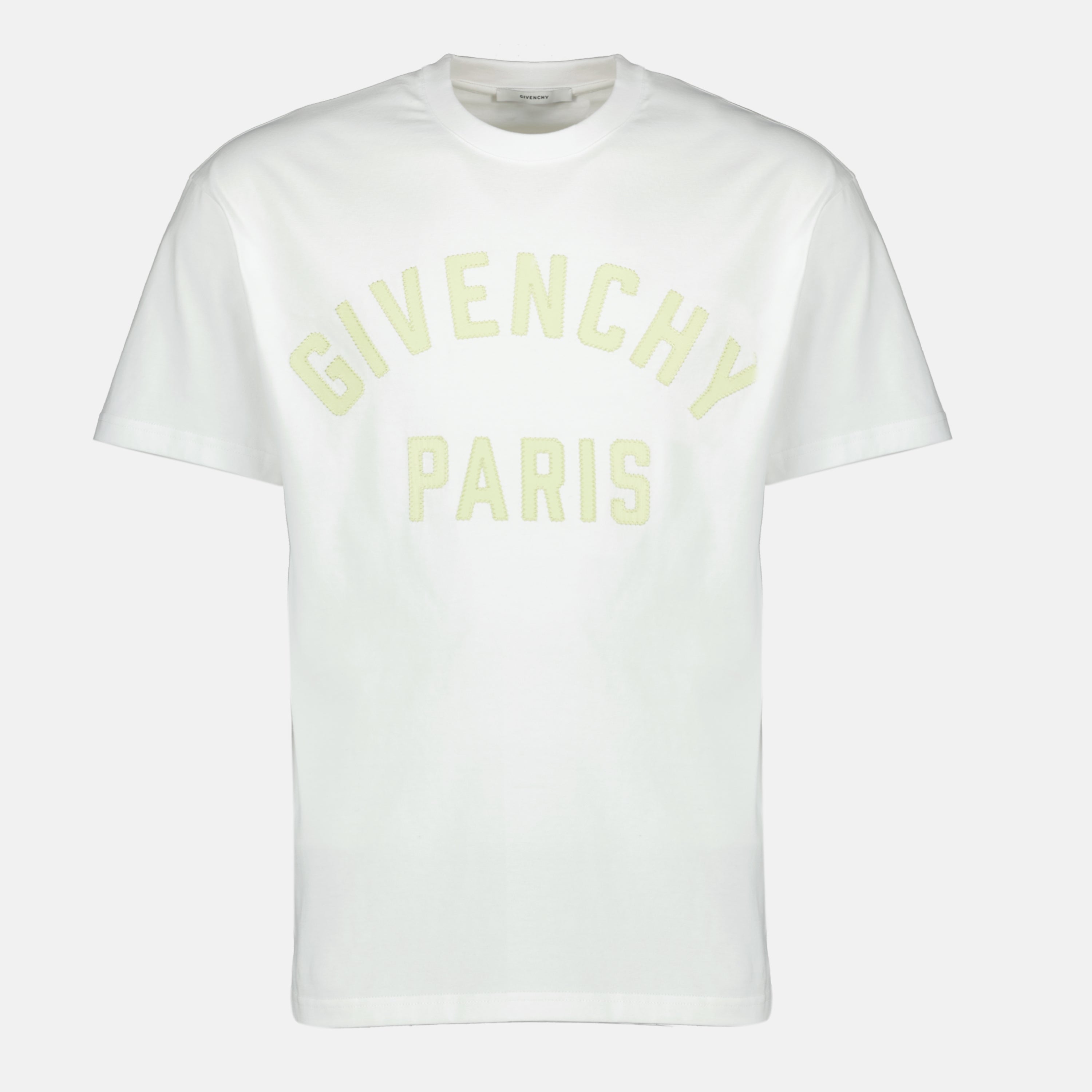 Image de l'article T-shirt brodé blanc de la marque Givenchy pour Homme - Saison Printemps-Été 2026 - Vue de Face