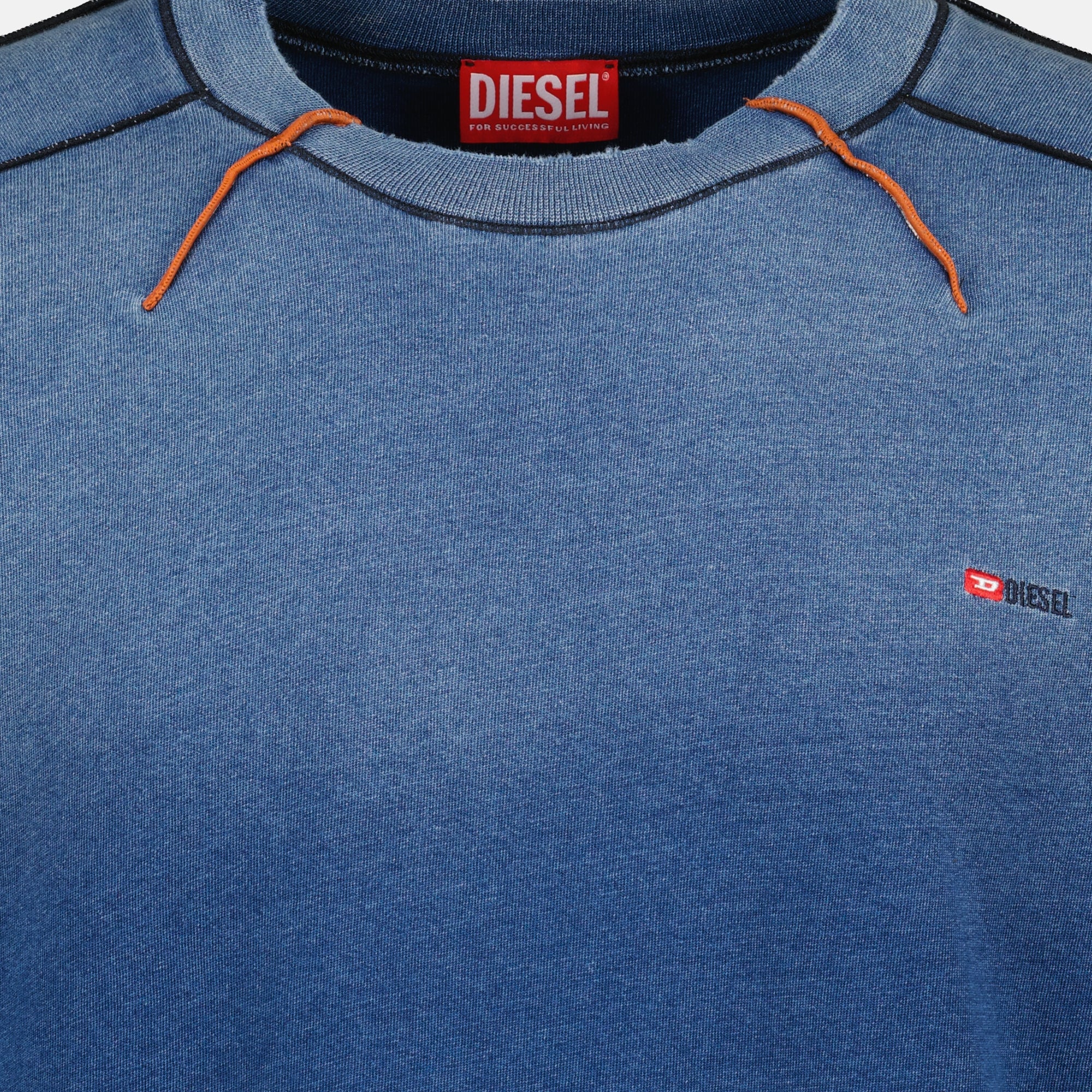 Imagen de la camiseta T-Craoxt azul de Diesel para Hombre - Temporada Primavera-Verano 2026 - Vista Detallada_2