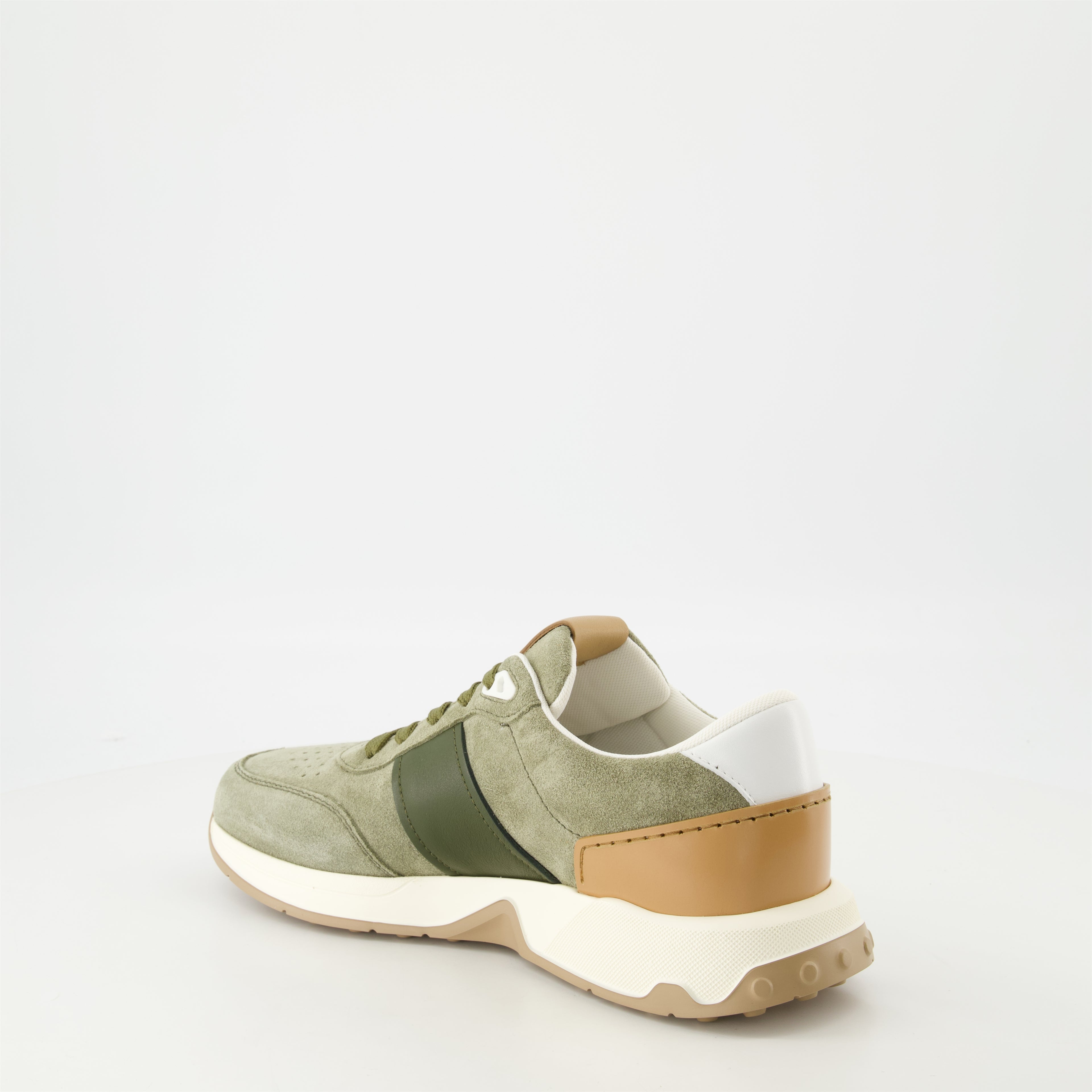 Sneakers Suede Leather Sneakers Tod's Khaki Homme