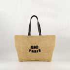 Tote bags Raffia Tote Bag Ami PARIS Beige Unisex