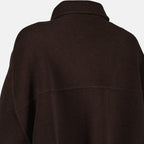 Imagen del Artículo Chaqueta Odin de lana marrón de la marca Khaite para Mujer - Temporada Otoño-Invierno 2025 - Vista Detallada_2