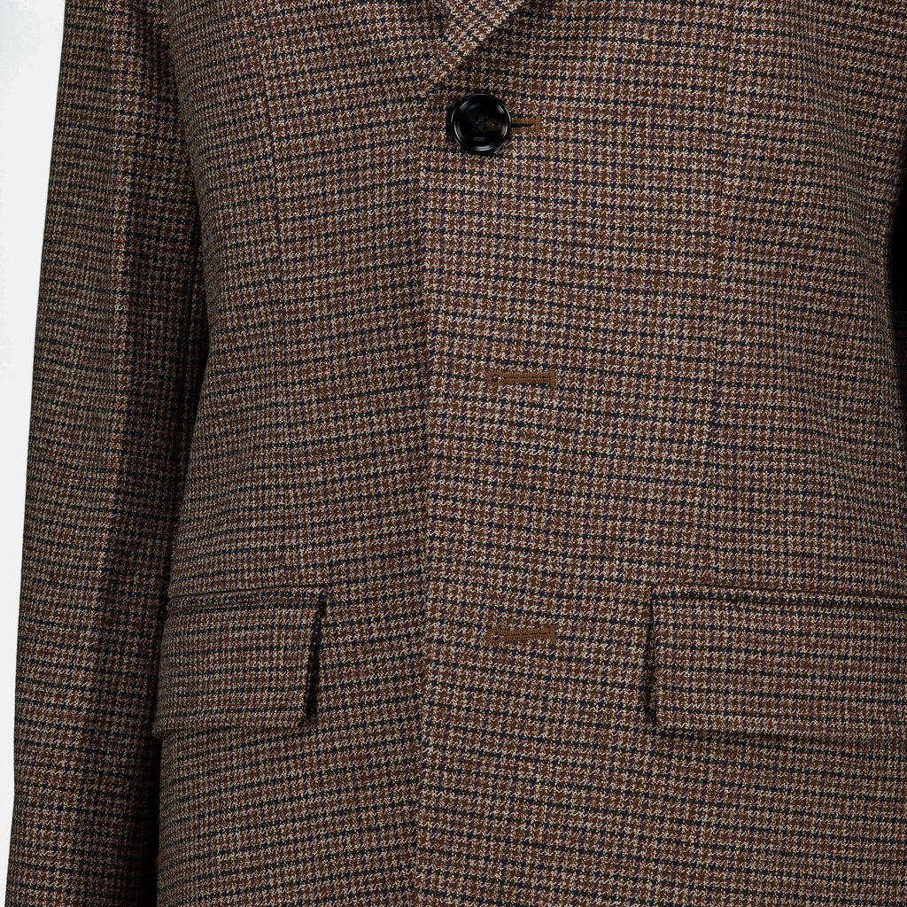 Vestes Hahnentritt-Wollblazer Ami PARIS Marron Femme