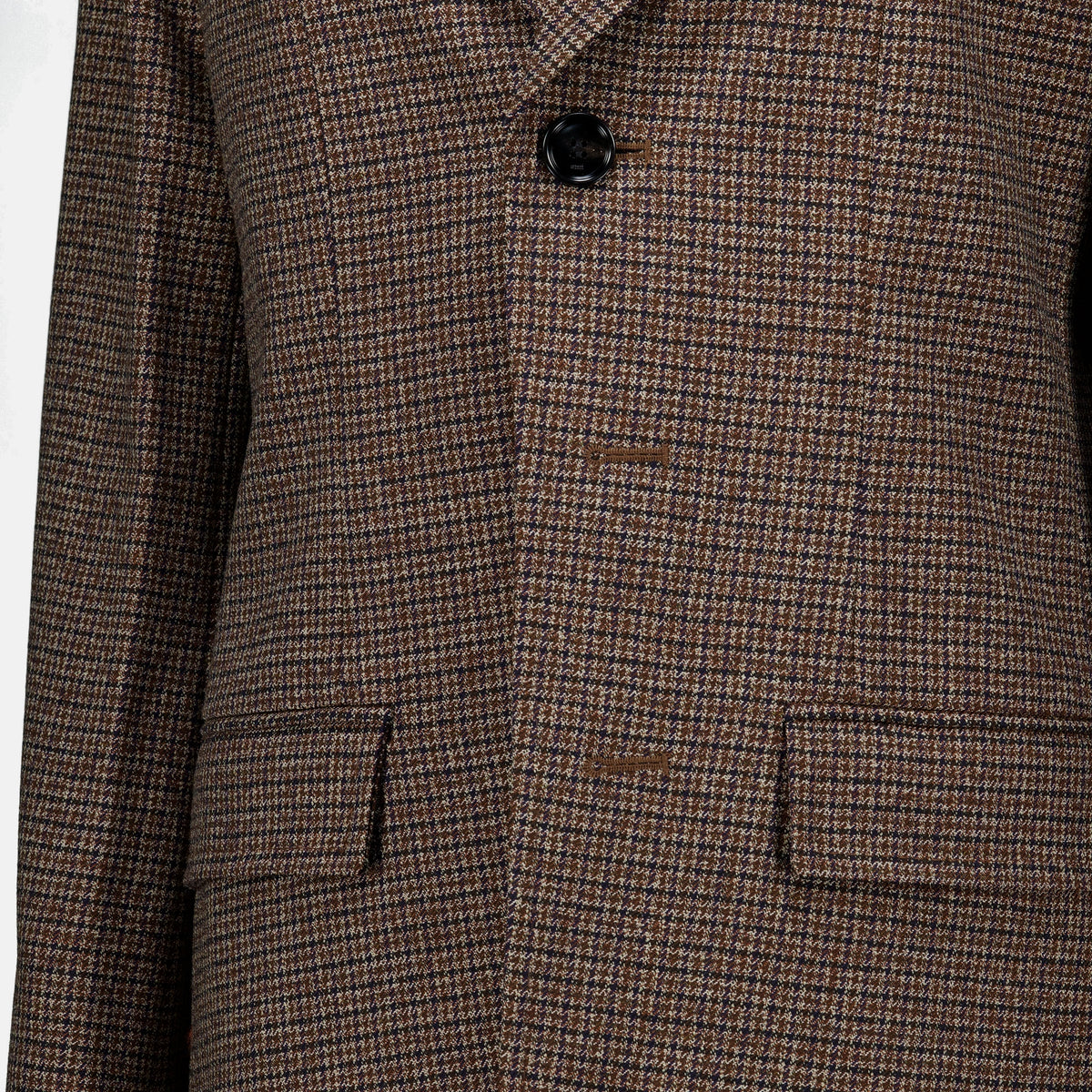 Vestes Hahnentritt-Wollblazer Ami PARIS Marron Femme