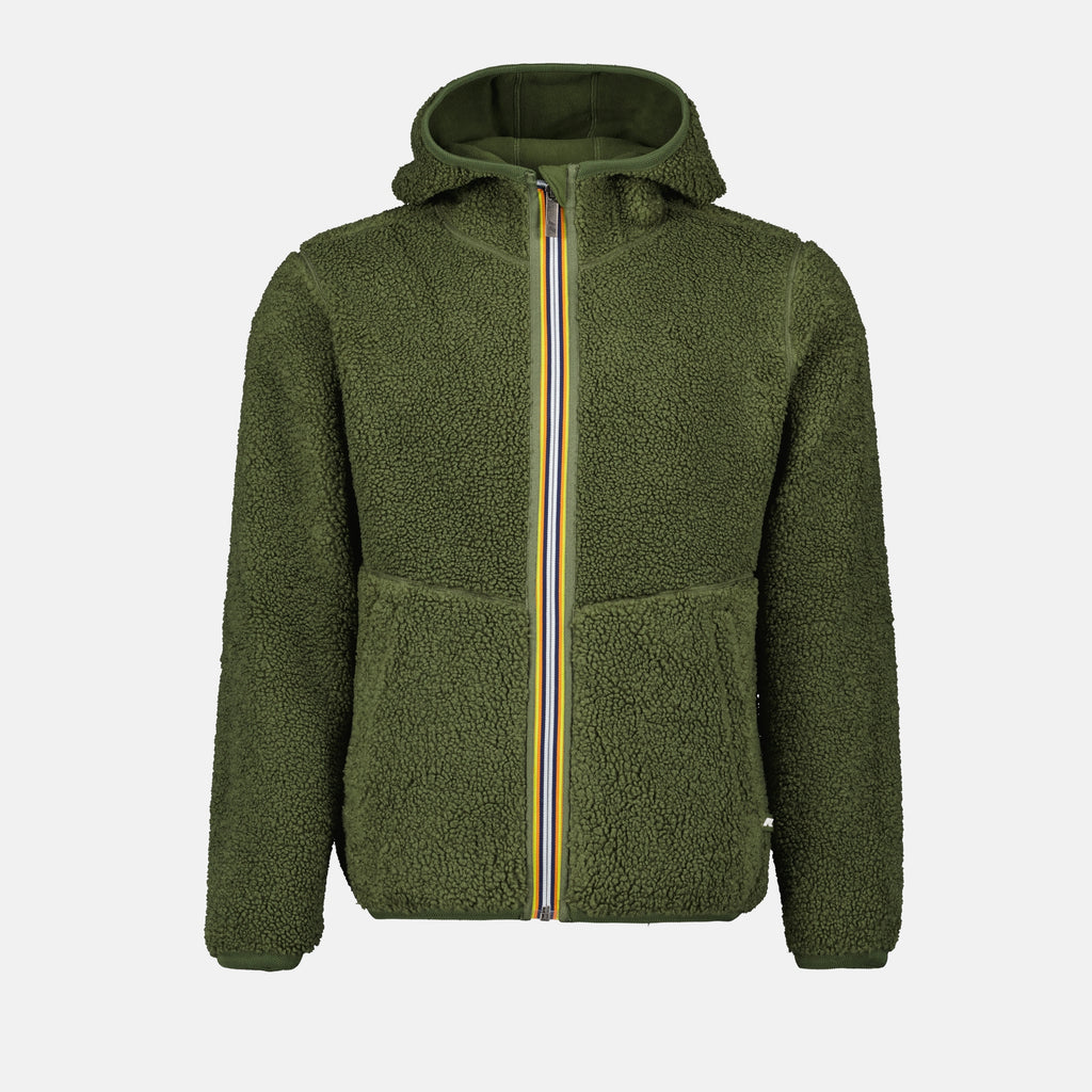 Vestes Veste réversible Sherpa Polar K-Way Kaki Homme