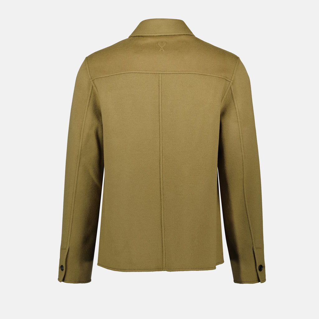 Immagine del giubbotto kaki del marchio Ami PARIS per Uomo - Stagione Autunno-Inverno 2025 - Vista Dettaglio_1