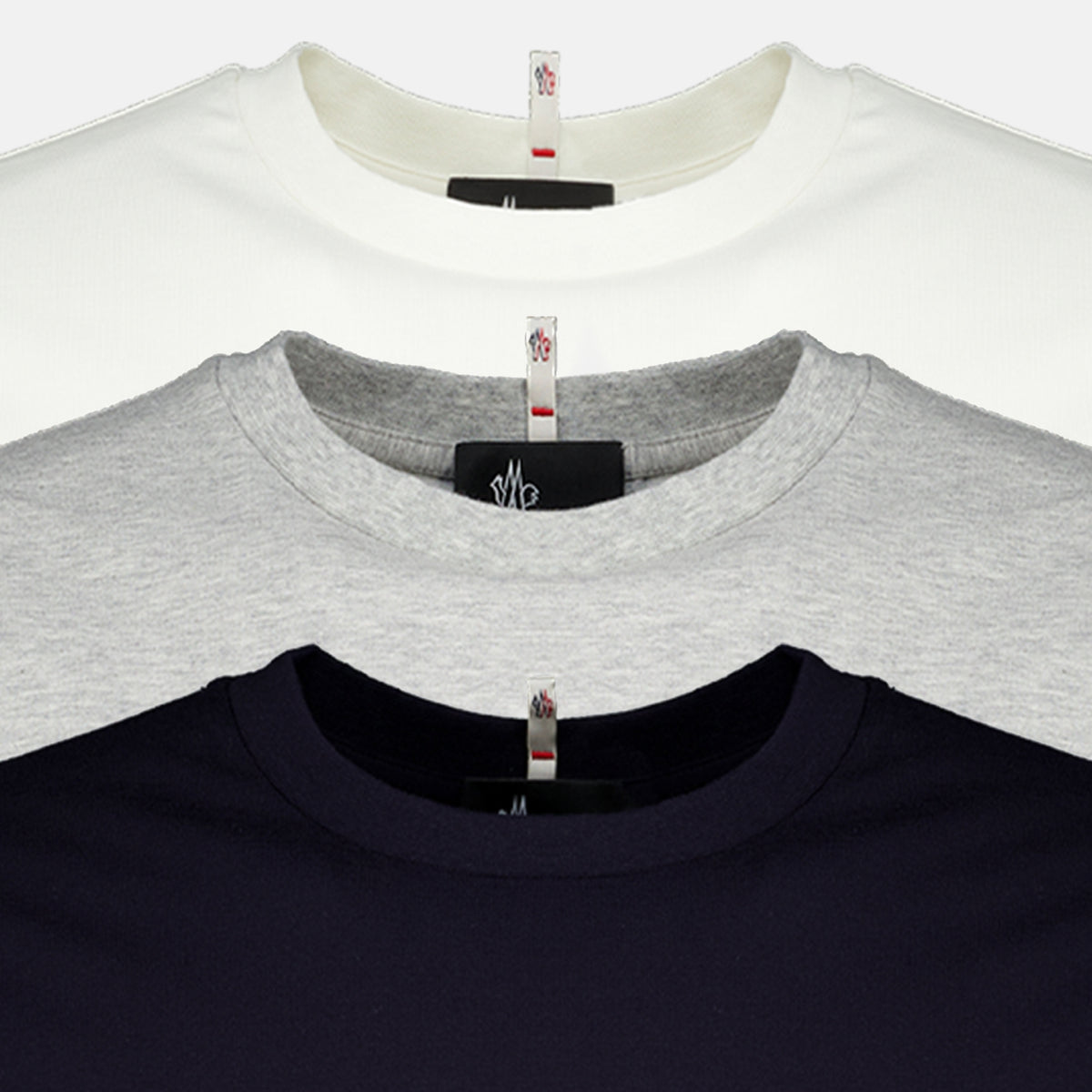 T-shirts Set aus drei Baumwoll-T-Shirts Moncler Grenoble Blanc Homme