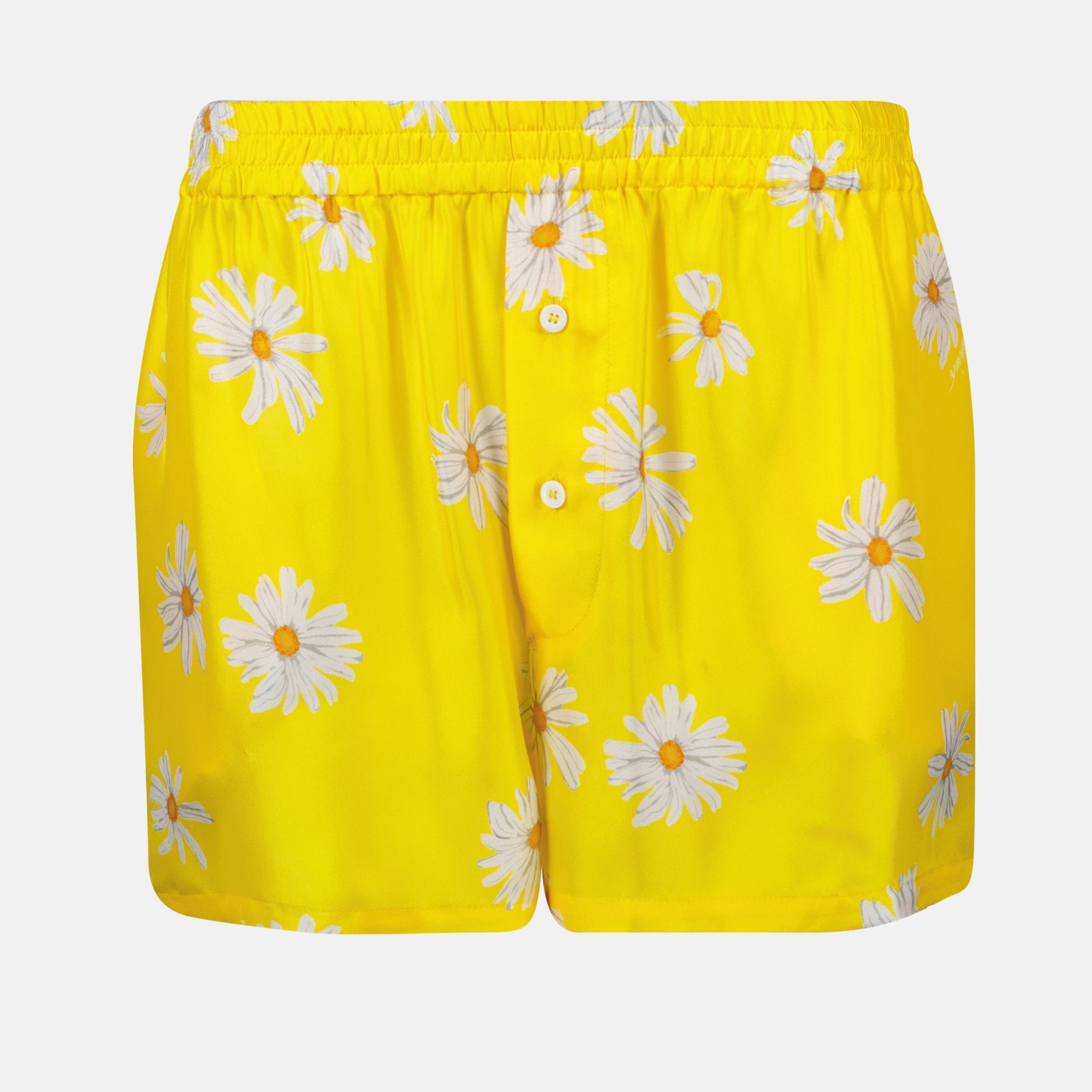 Shorts Short Marguerites Moschino Yellow Femme