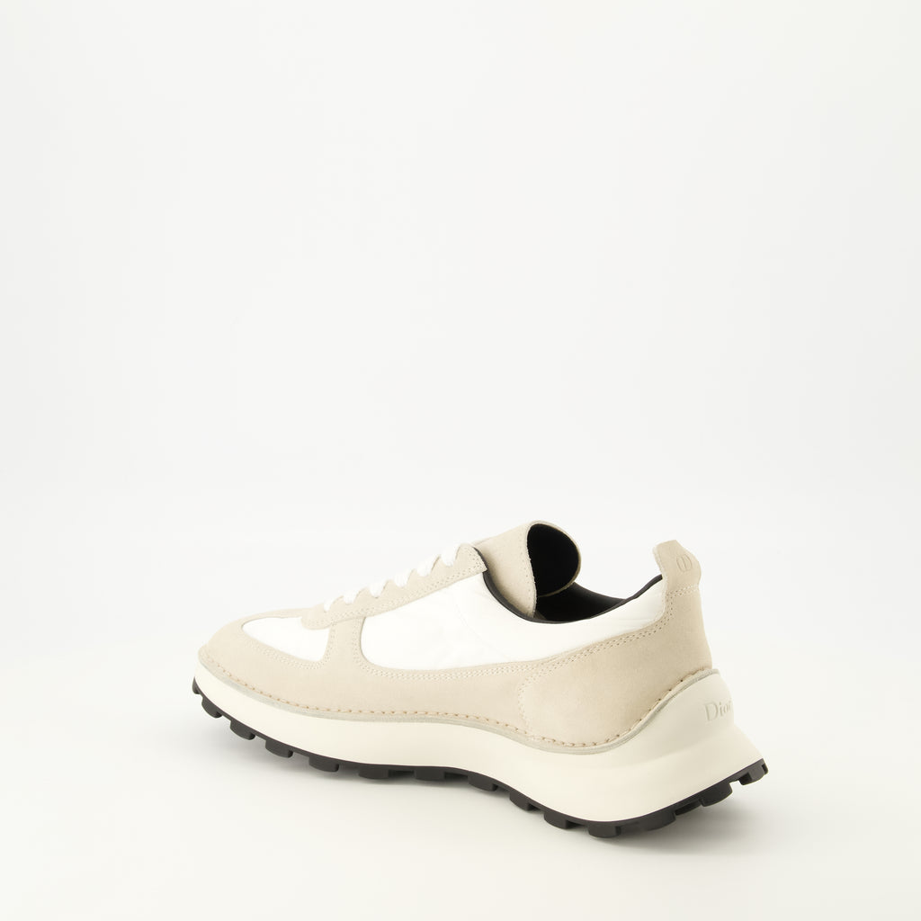Baskets 디올 스쿼시 베이지 스니커즈 스웨이드 송아지가죽 Dior Blanc Homme