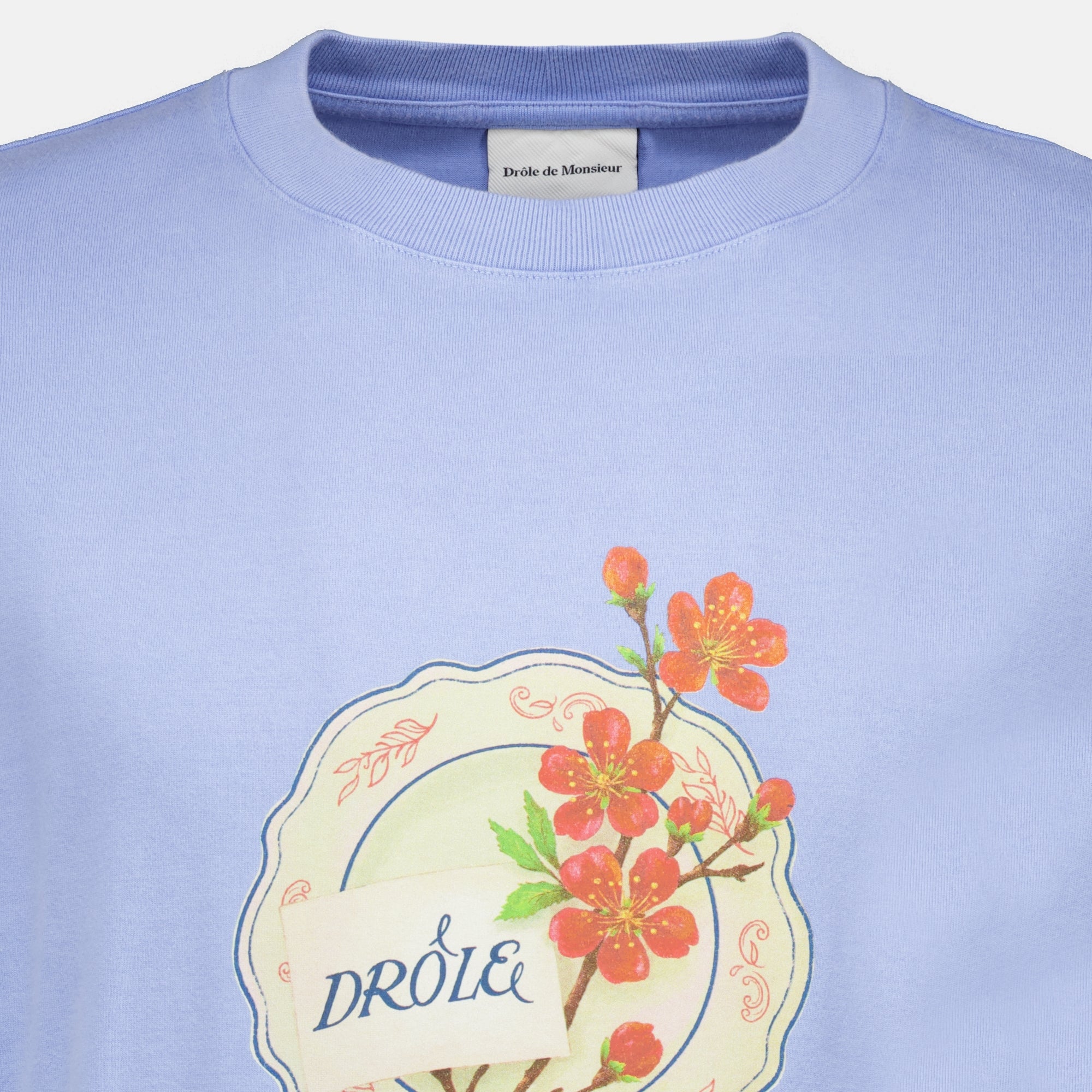T-shirts T-shirt Drôle Porcelaine bleu Drole De Monsieur Bleu Homme