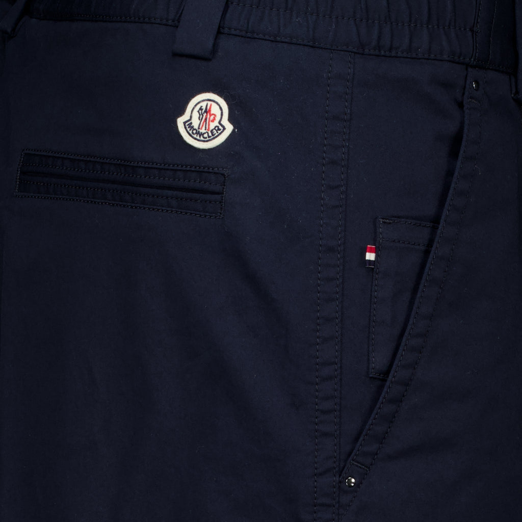 Pantalons Pantalones de algodón azul marino Moncler Bleu foncé Homme