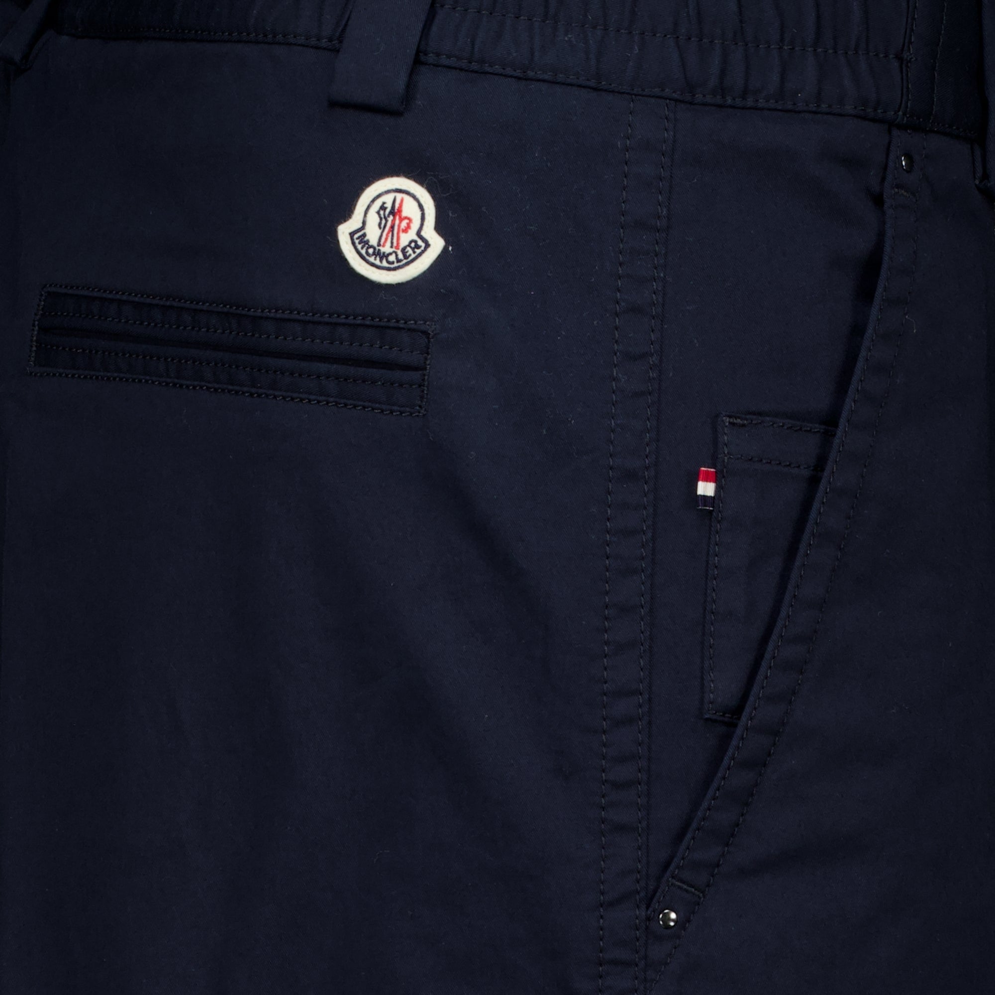 Pantalons Pantalones de algodón azul marino Moncler Bleu foncé Homme