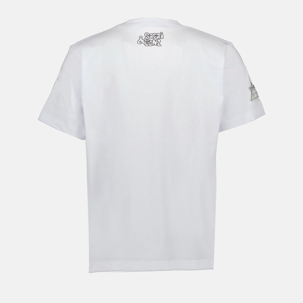 T-shirts Logo T-Shirt Sacai White Homme
